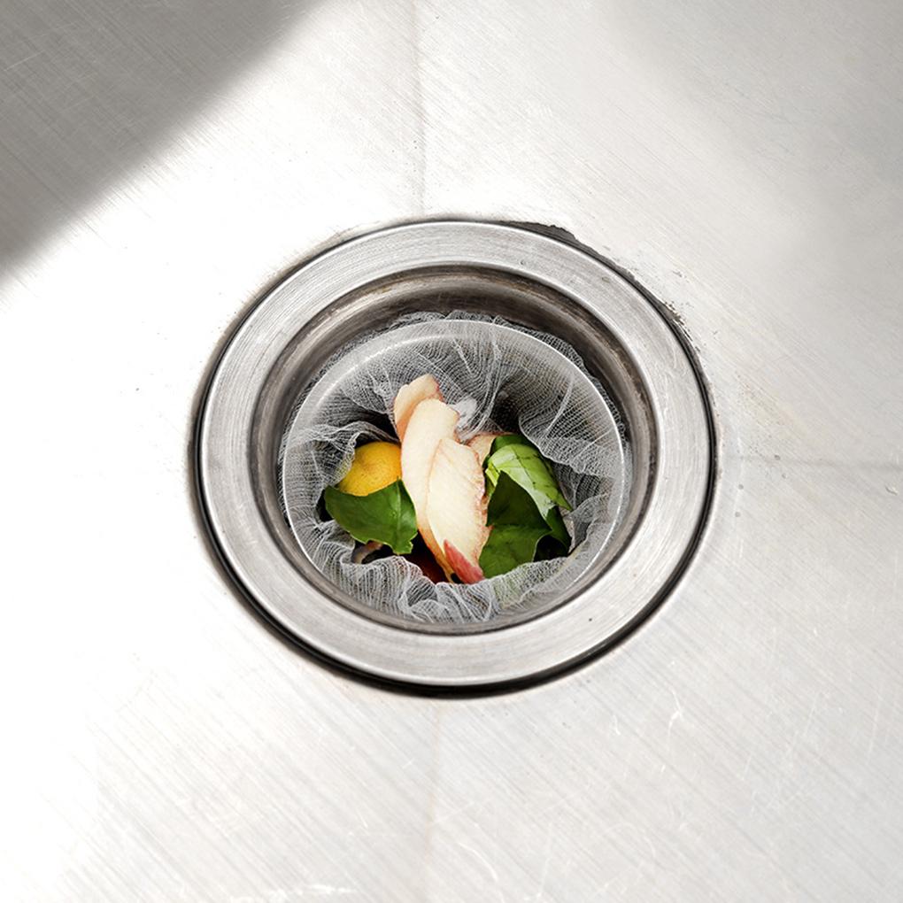 30pcs Kitchen Sink Trash Strainer Filter Drain Bag Disposable Garbage Bags Waste