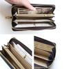 Sankyo Shokai Long Wallet for Men and Crocodile Embossed Cowhide Leather with Round Zipper and Brass Oak Women, Hardware