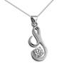 Rolali Pendant Necklace Single Inlaid Gemstone Plated Platinum Heart Chain Women'S Versatile Jewelry Dy