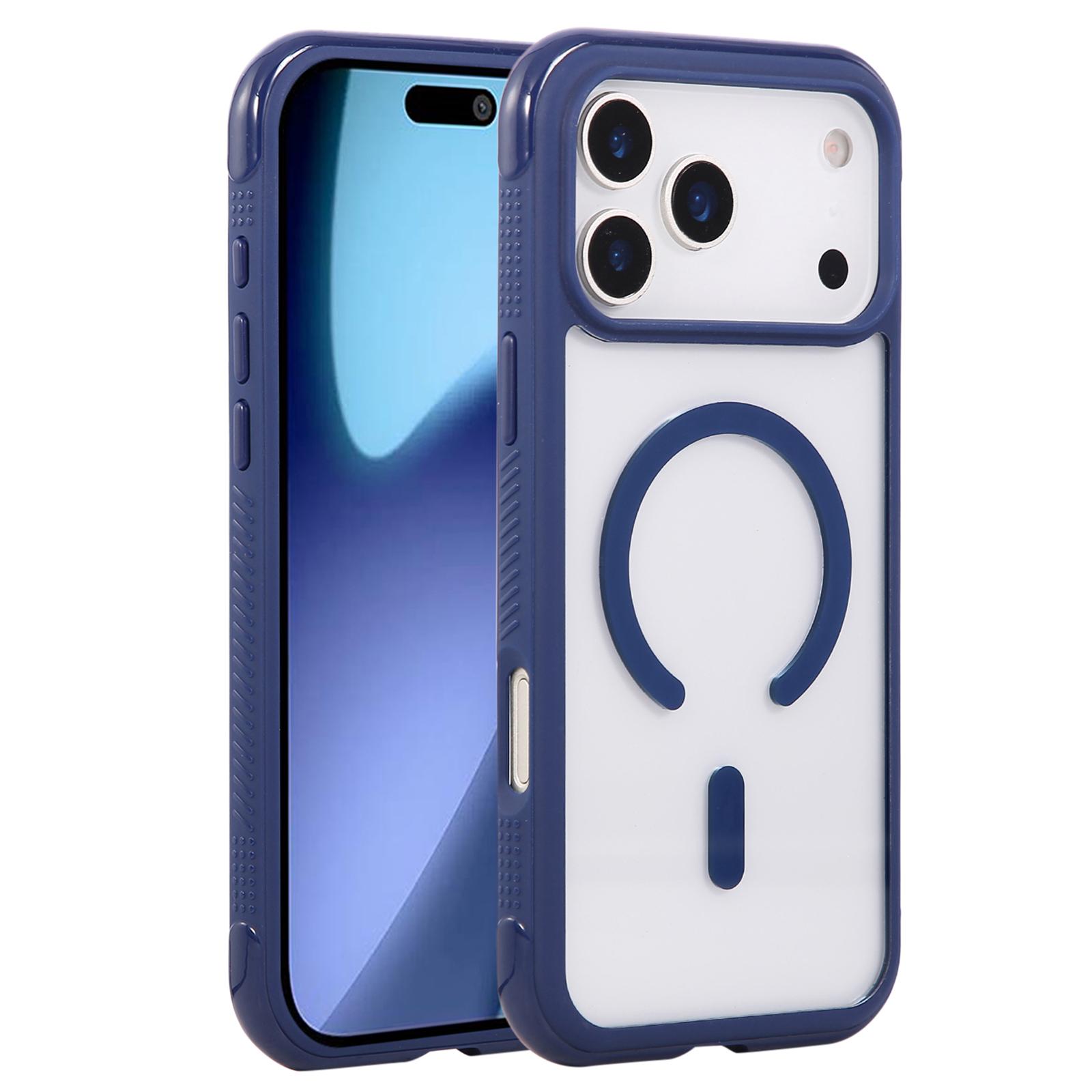 Чехол для iPhone 17 Pro, совместимый с MagSafe, TPU + PC, прозрачный защитный чехол для телефона B