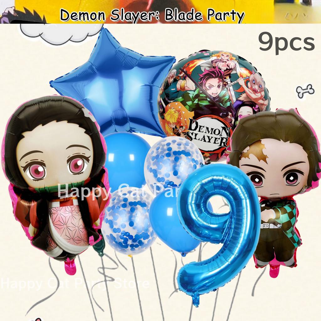 Démonický lovec Narodeninová oslava Dekorácie Kimetsu No Yaiba Stolový riad Obrus Tanier Hrnček Balónik Sprcha pre bábätko Detské darčeky Potreby na párty