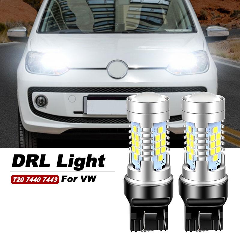 

2 шт. Светодиодная лампа Дневного Ходового Огня DRL Canbus W21/5W 7443 T20 Для VW Up e-UP Caddy MK4 Touareg 7P Beetle Skoda Citigo Seat Mii