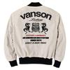 Vanson Men's MA-1 Mesh Jacket, Ivory/Black