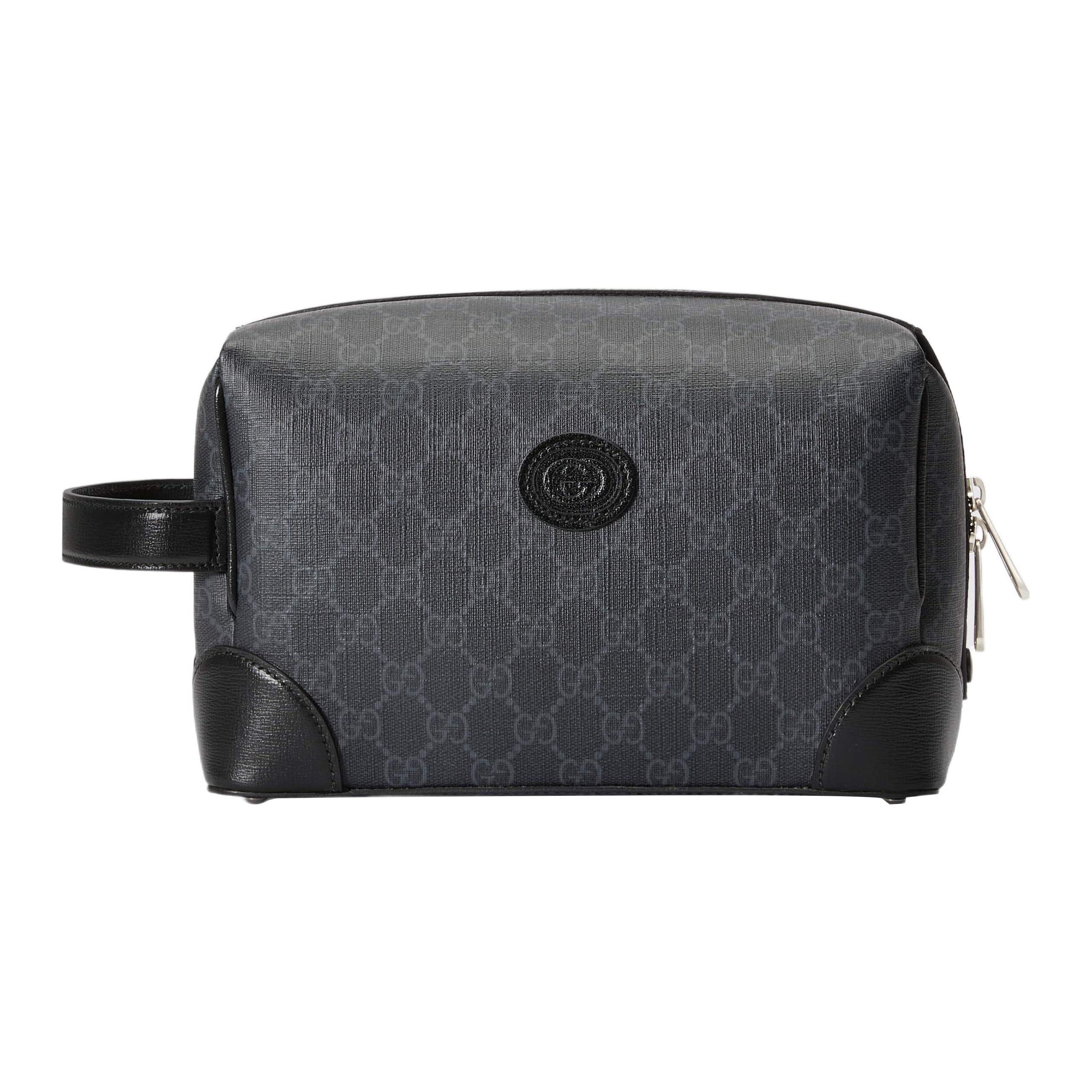 

Gucci Interlocking Double G Logo Zippered Canvas And Leather Trim Clutch Women clutch Gray 739453-92TCN-1000 Basic Set (Bag+Dust Bag)