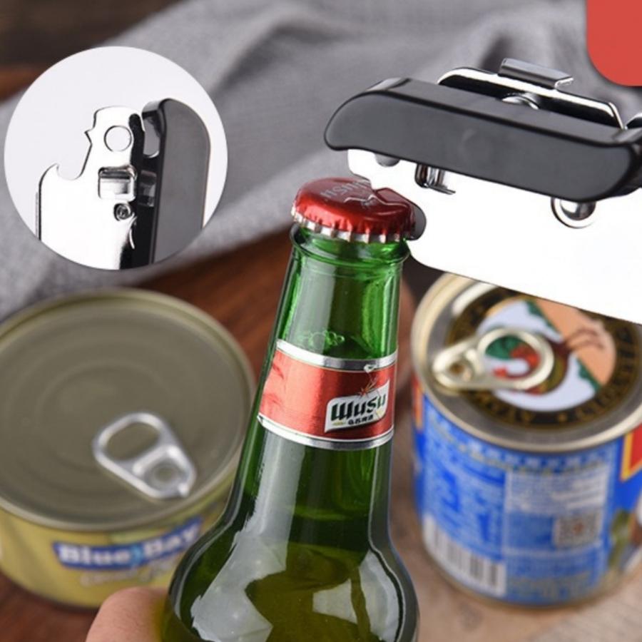 1pc Stainless Steel Multifunctional Professional Can Manual Can Opener Craft Beer Grip Can Opener Bottle Opener Kitchen Gadgets