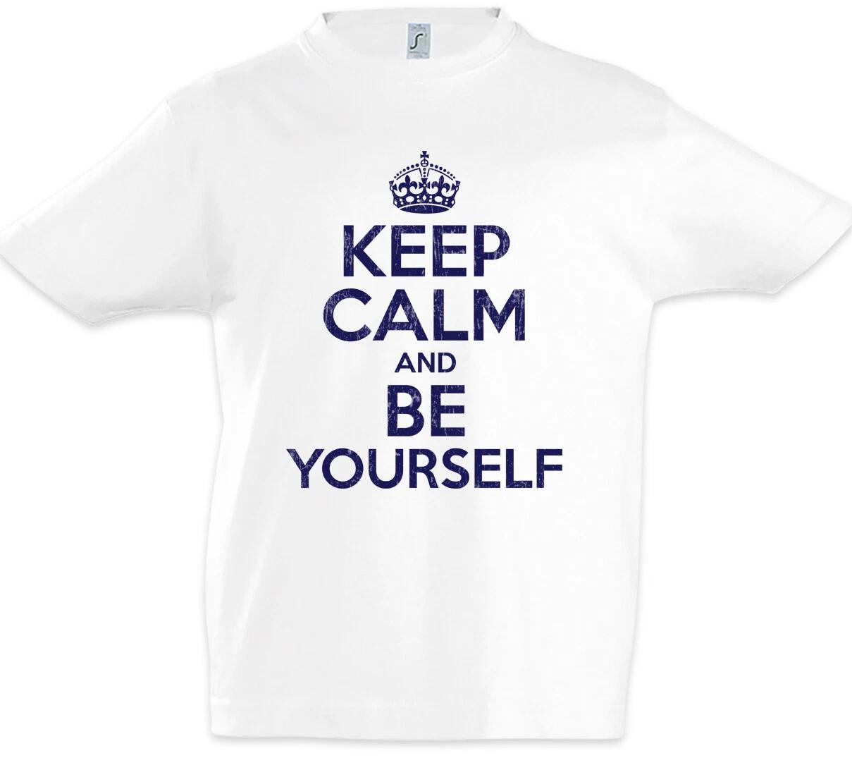 Keep Calm And Be Yourself Kids Boys kids boys T-Shirt Indie Hipster Mod Confident 100