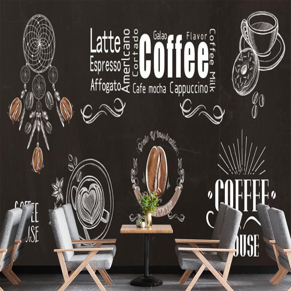 

Cafe Murals Retro Coffee Wall Mural Decors Restaurant Snack Cafe Background Coffe Wallpapers 200 cm(W) x 140 cm(H)