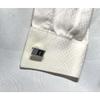 Used YVES SAINT LAURENT YSL Silver & Gold & Black Square Vintage Cufflinks Cufflinks Button with Case