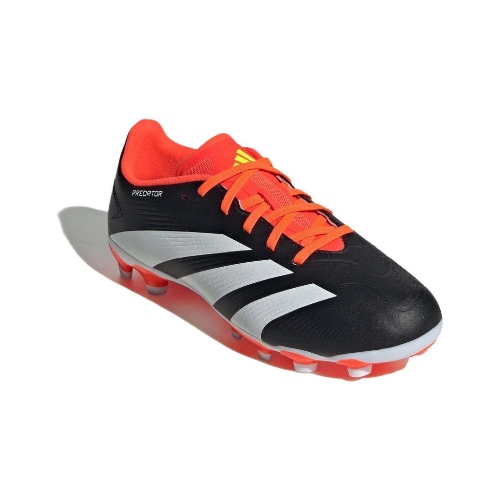 Adidas Predator 24 League Synthetic Leather Abrasion Resistant Breathable Low top Kids' Soccer Shoes Black Red Kids' IG5440