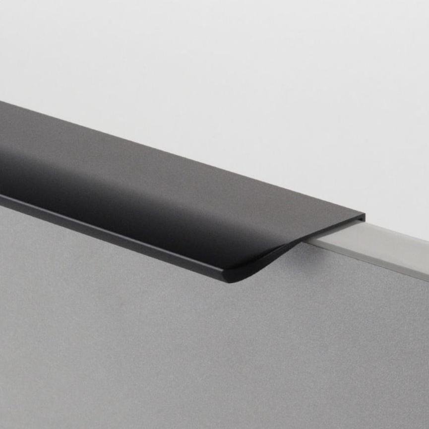 Double Hole Hidden Cabinet Handle Space Aluminum Wardrobe Long Handle Arc Door Handle  Wardrobe