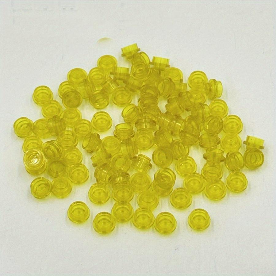 100pcs DIY Building Blocks 1x1 Round Plate Pixel Art Kit Brick Bulk Compatible 4073 Anime Figure Enlighten Gift for Children