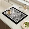 Kitchen Countertop Drain & Absorbent Mat for Dishes, Dining Table, and Coffee Machine