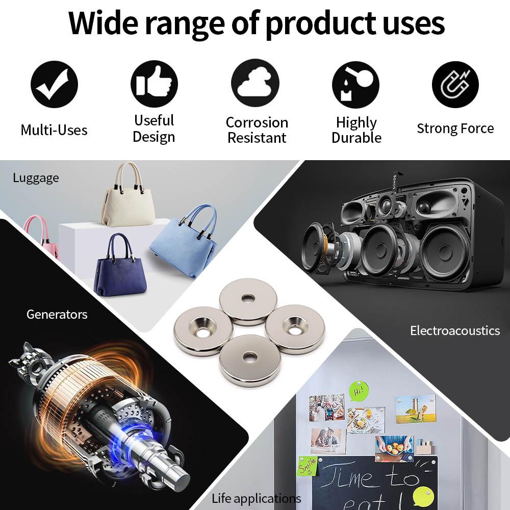 30x5-6mm Super Strong Neodymium Magnet  N35 NdfeB Permanent Magnetic imanes Round with holes Powerful Magnets Refrigerator