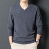 Yiliteng Men's 100% Wool V-Neck Sweater