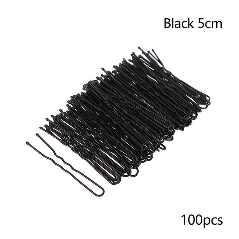 

100 PCS/Bag 5cm/6cm U Shaped Alloy Hairpins Waved Hair Clips Simple Metal Bobby Pins Barrettes Bridal Hairstyle Tools Hair Pins