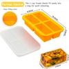 1-Cup Silicone Freezer Trays with Lid,Easy-Release Silicone Freezer Containers,Freeze and Store Soup,Broth,Sauce,Leftovers