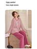Women's Long-Sleeve Sweet Cartoon Homewear Set with Built-in Bra Pads - Spring/Autumn Cotton