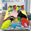 Cartoon B-Barbapapa Bettwäsche-Set Für Schlafzimmer Weiche Moderne Tagesdecken Bequeme Kinder Bettbezug Bettdeckenbezug Und Kissenbezug