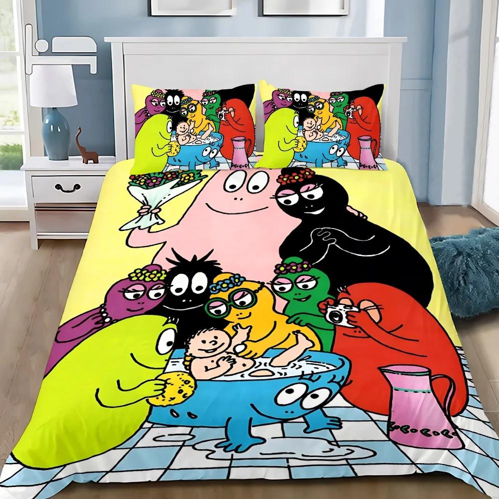 

Cartoon B-Barbapapa Bedding Set For Bedroom Soft Modern Bedspreads Comefortable Kids Duvet Cover Quilt Cover And Pillowcase 70x133cm 3pcs