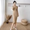 2026 Spring/Fall Women's Slim Fit Knit Dress: Over-the-Knee Hip Hugging Sweater Skirt
