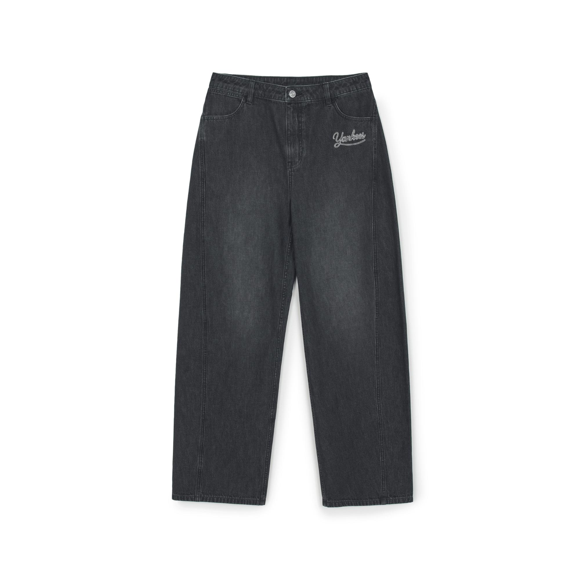 MLB Jeans Men s Black Moderate Wide Leg Pants 3LDPV0261-50BKS M