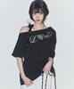ILLIGO Love One-Shoulder Oversized T-Shirt Black