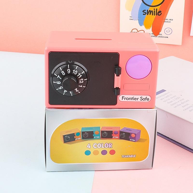 [ZYAS] 1 Stück Neujahrsgeschenk Mini-Geldautomat Sparschwein für Kinder Mit Passwortgeschützter Digitaler Geldsparbox Münz- und Bargeldeinzahlungs-Tresor