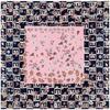 130cm Letter Color Matching Small Floral Scarf Silk Scarf Bandanna Square Scarves Women Kerchief For Ladies Shawl