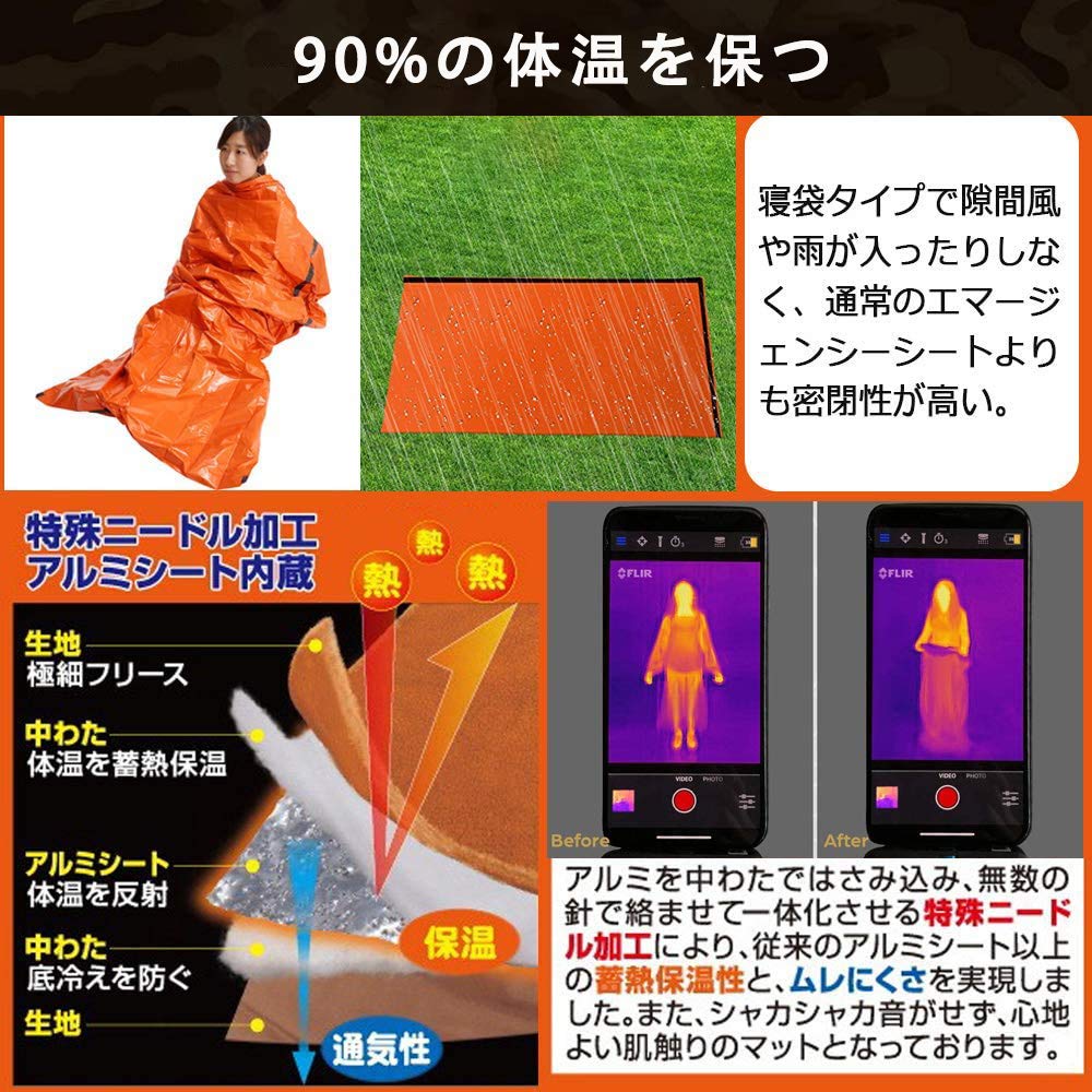 Nissin Lifestyle Survival Sheet Emergency Sheet Emergency Sleeping Bag 2