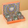 Bohemian Underglaze Ceramic Bowl & Chopstick Gift Set