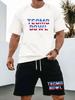 2026 Zomer Heren T-shirt Shorts 2-delige Set Grote Maten Heren Sport Shorts met Trekkoord Met Zak Sneldrogend T-shirt Pak