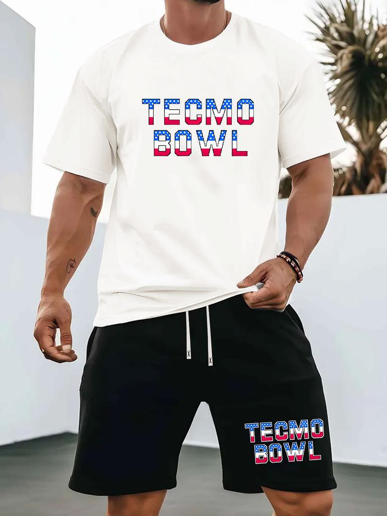 2026 Zomer Heren T-shirt Shorts 2-delige Set Grote Maten Heren Sport Shorts met Trekkoord Met Zak Sneldrogend T-shirt Pak