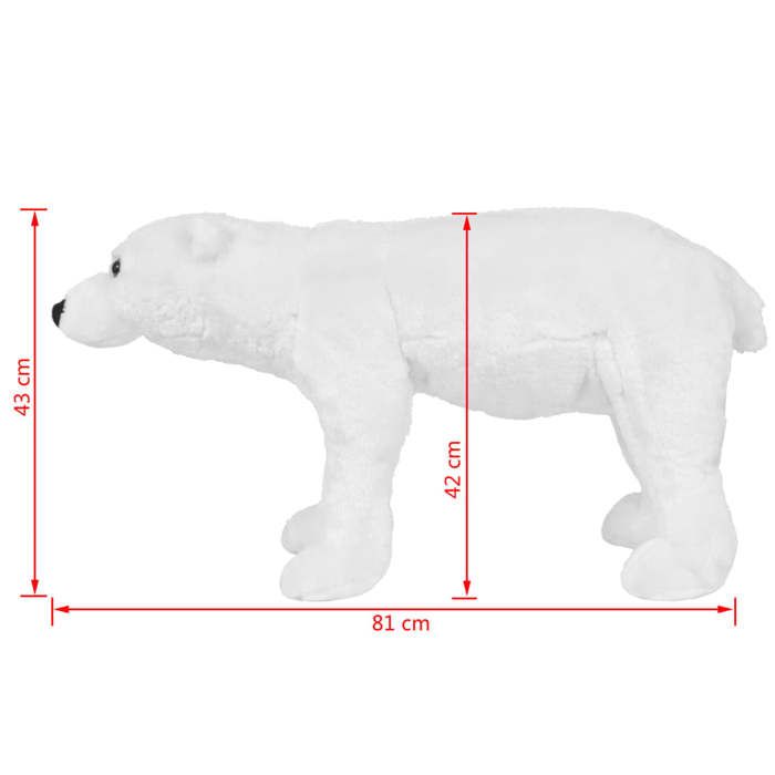 VidaXL Jouet en peluche Ours polaire Blanc XXL 91337