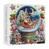 Christmas Snow Globe Puzzle Winter Scene Crystal Ball Decor Colorful Festive Activities Bedroom Fireplace Family Home Decor