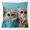 Fashion Chic Floral Animals Posters Cushion Cover Tiger Leopard Highland Cow Cockatoo Cat Dog Print Pillow Case