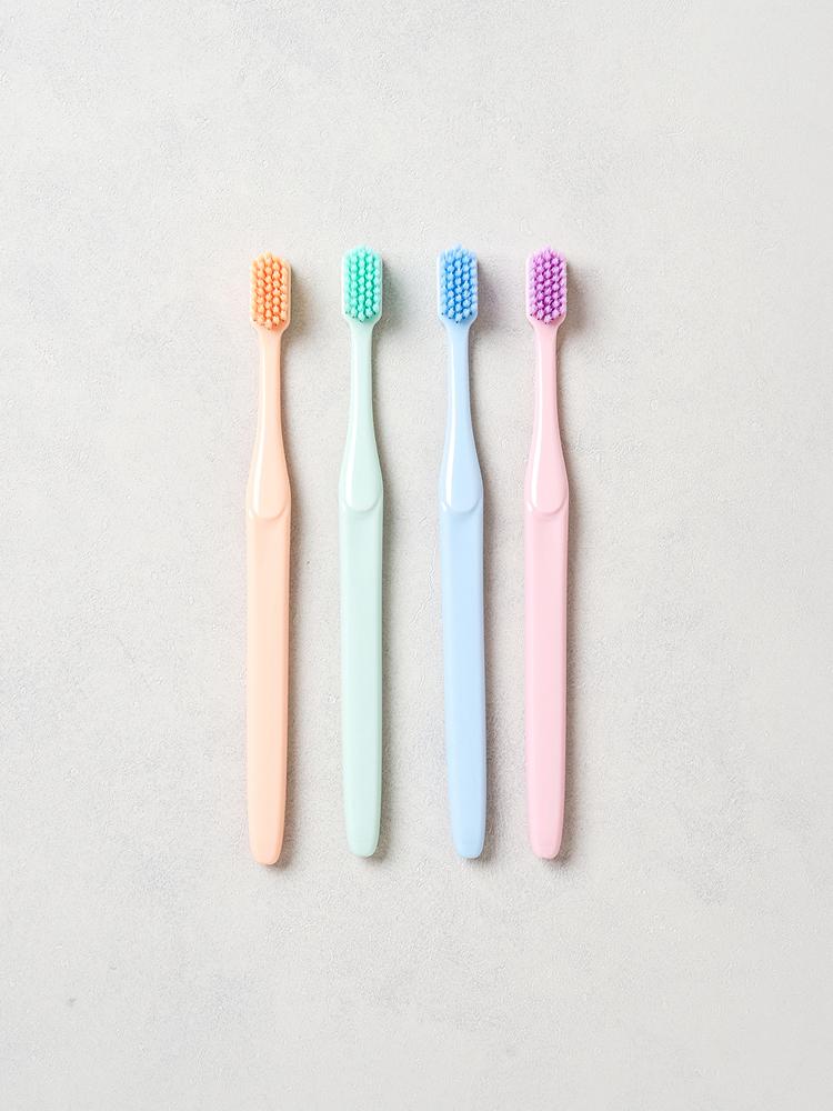 Color Fine Bristle Toothbrush Set (4-Pack) 1ea