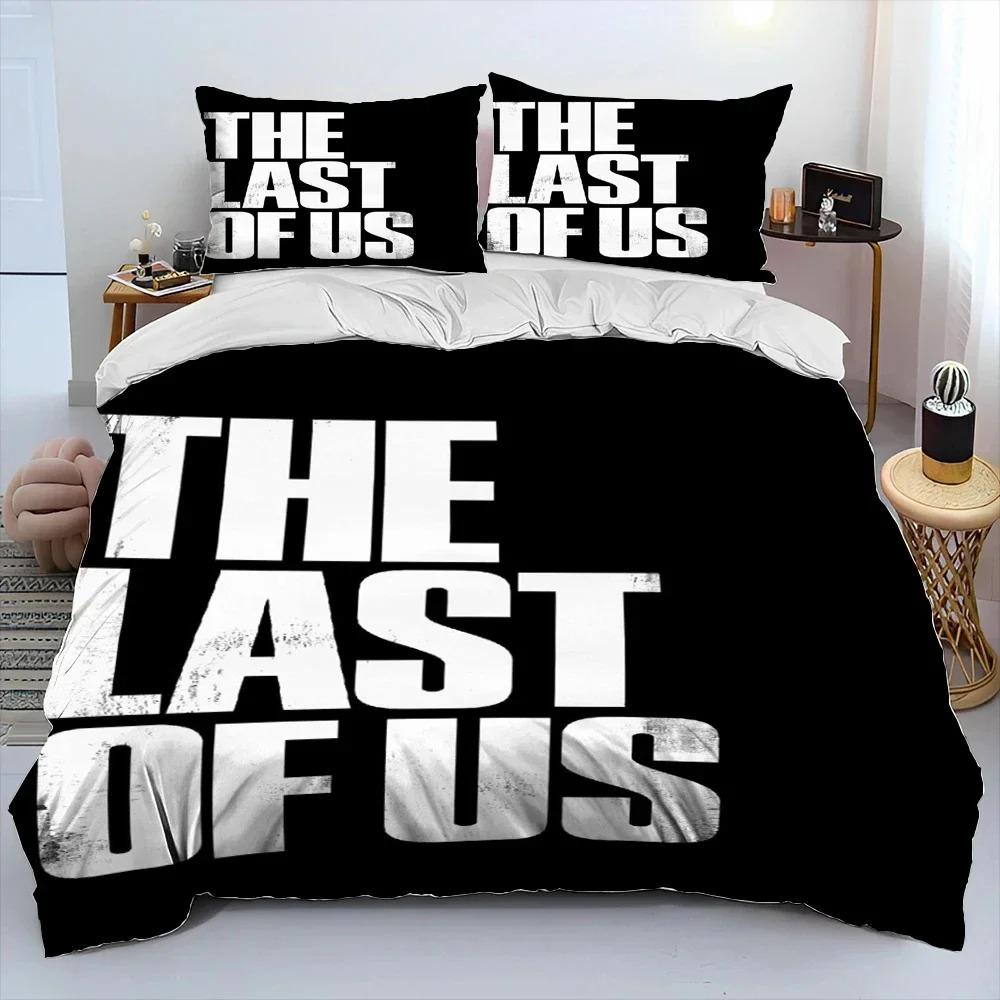 The Last of Us Horror TV Game Pedro Bed Ensemble Quilt Cover Bed Collection Quilt Cover Pillowcase Comforter king Queen Dimension Size Boys Adult