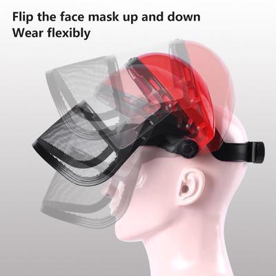 Maschera Protettiva Pvc Montata sulla Testa di Sicurezza Anti Schizzi Erba Maschera Anti Polvere Per Taglio Cappello Evitare Maschera di Protezione Schermo Facciale