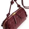 Genuine Leather Mini Camera Bag Woven Design Crossbody Shoulder Women Daily Use Soft Structured Square Purse