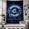 Wall Hanging Tapestry With Custom Name & Text, Hamburger SV Decorative Tapestry For Bedroom