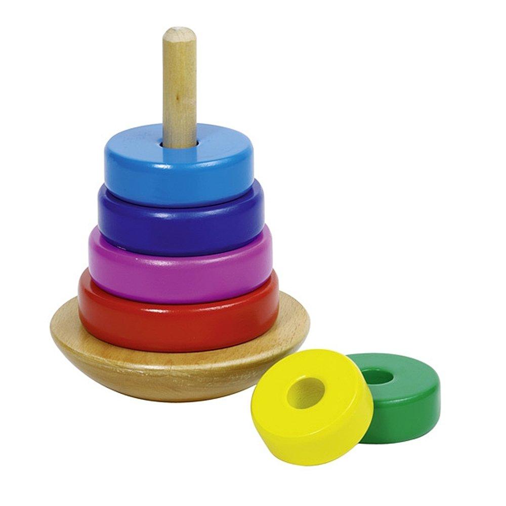 Gollnest Kiesel Stacking Tower Ring Wooden Stacking Educational Toy for Ages 2 and Up & (G58925) - Blocks,
