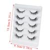 Fox-Eye False Eyelashes Wispy Cat-Eye Faux Mink Lashes 5 Pairs Natural 8D Fluffy Volume Fake-Eyelashes Multipacks Gifts