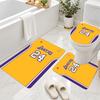 3Pcs Flannel Toilet Mat Set Kobe Bryant Bathroom Rug Non Slip Bath Carpet Home Decor