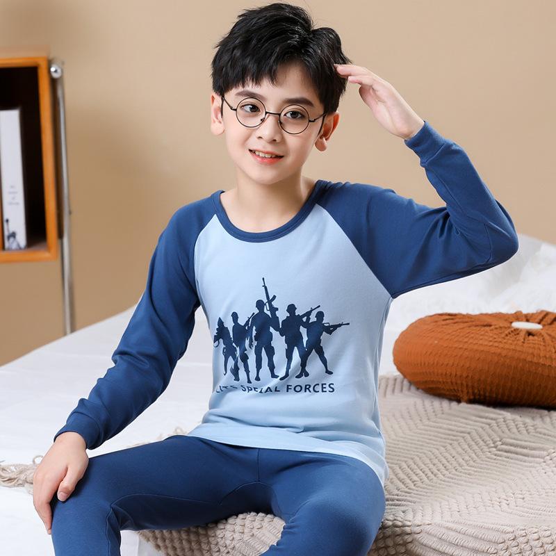100% Cotton Children's Pajamas Astronaut Pajamas for Teens 4 6 8 12Years Winter Boys Clothes Long Sleeve Baby Girl Clothing Sets