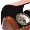 Woodten Watch Case, Single Watch, Durable PU Leather, Brown, Business Use, Watch Gift Box, Large Size