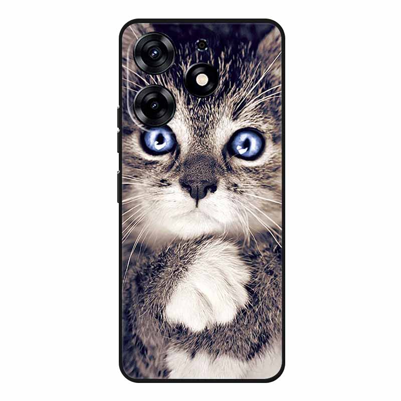 For Tecno Spark 20 Pro Case Wolf Soft Silicone TPU Back Cover Phone Cases For Tecno Spark20 Pro KJ6 Cute Animals Protector Funda