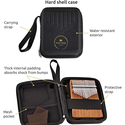 MEINL Sonic Energy Collection Kalimba Soundhole Kalimba, Mahogany, 17 Keys, C Major Scale, KL1708H (Includes Case, Bag, Cloth, and Tuning Hammer) [Off