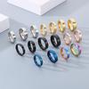 Trendy Stainless Steel Couple's Ring Simple Colorful/Gold Color Finger Ring Love Round Charm Anillos Wedding Party Jewelry