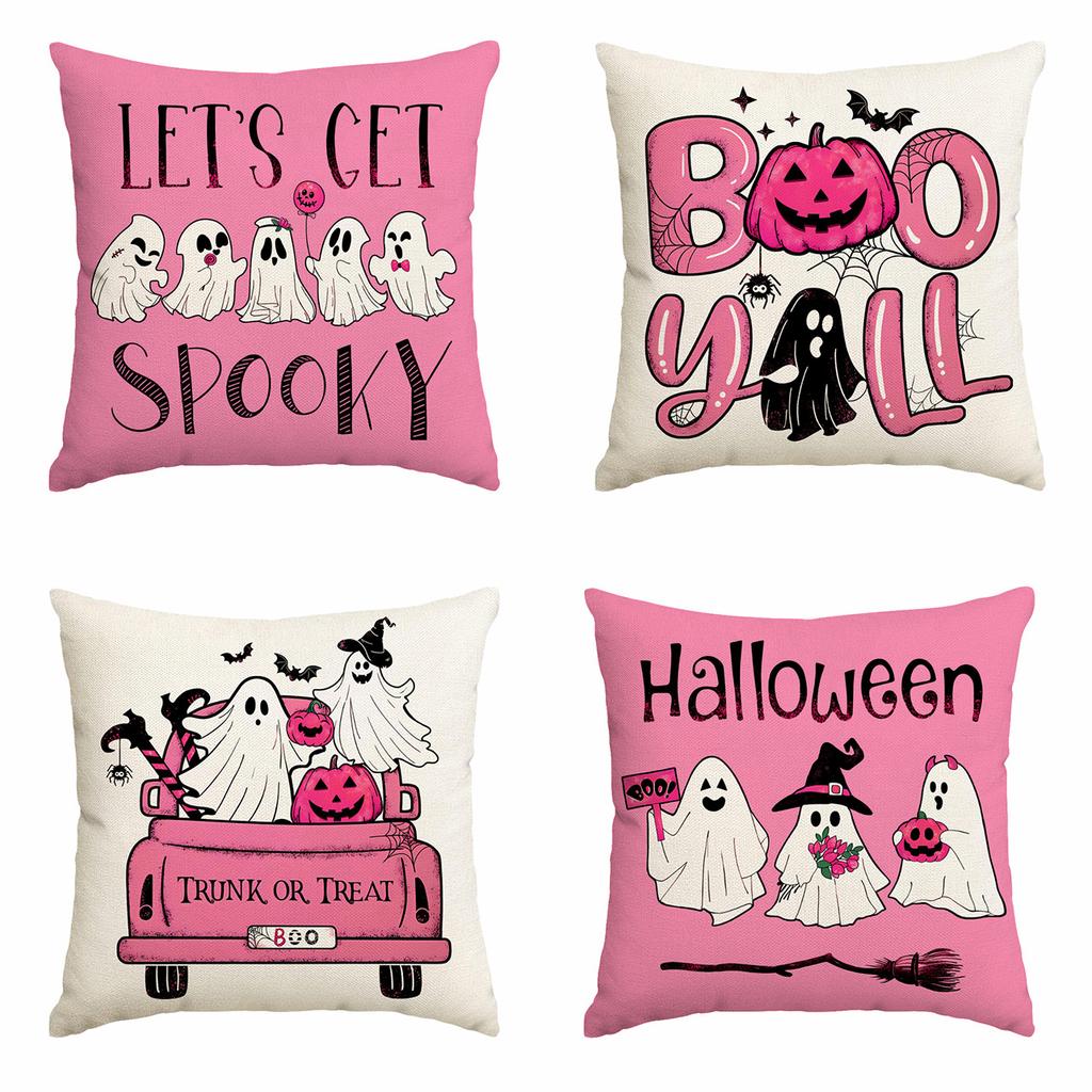 Halloween Pillowcase Pumpkin Skull Funny Ghost Cushion Cover Sofa Living Room Decoration Pillow
