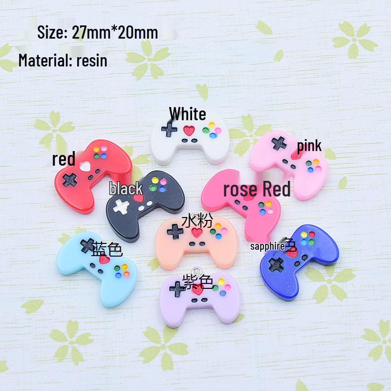 Colorful Resin Mini Game Controller Charm Keychain  Earrings for DIY Jewelry